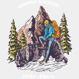 Mountain Adventure, Hike More - Hiking DTF Transfers ready2transfer Light Color Design (See Imaging)