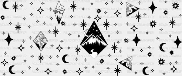 Mountain And Stars - Outdoor Cup Wrap UV Sticker Permanent UV DTF Decal