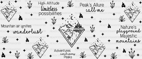 Mountain Castle - Outdoor Cup Wrap UV Sticker Permanent UV DTF Decal