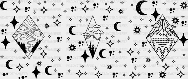 Mountain Clouds - Outdoor Cup Wrap UV Sticker Permanent UV DTF Decal