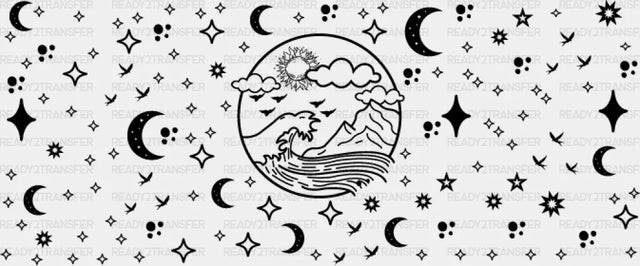 Mountain Wave - Outdoor Cup Wrap Uv Sticker Permanent Dtf Decal