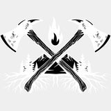 Mountains & Axes - Fire Department DTF Transfers ready2transfer Light Color Design (See Imaging)