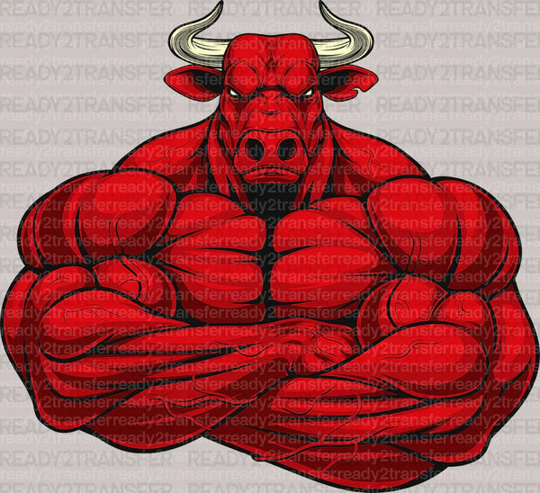 Muscular Bull DTF Transfer