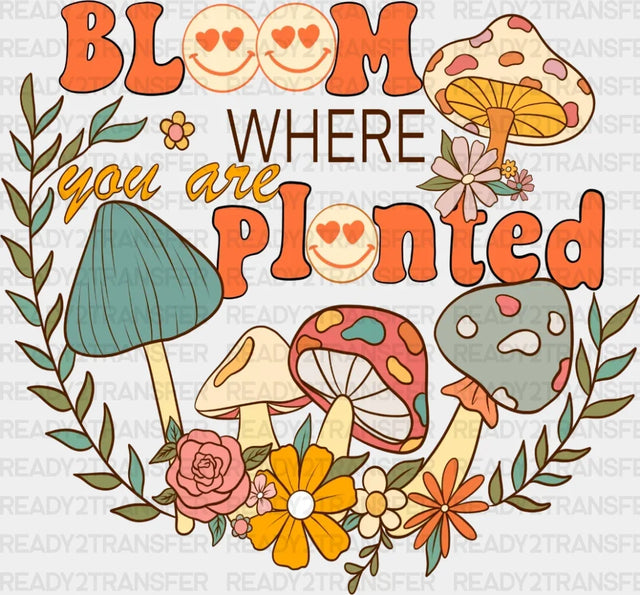 Mushroom Bloom Planted Dtf Transfer