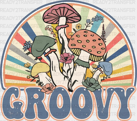 Mushroom Groovy Dtf Transfer