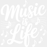 Music Is Life - Music DTF Transfers ready2transfer Light Color Design (See Imaging)