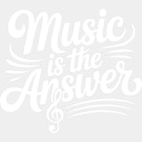 Music Is The Answer - Music DTF Transfers ready2transfer Light Color Design (See Imaging)