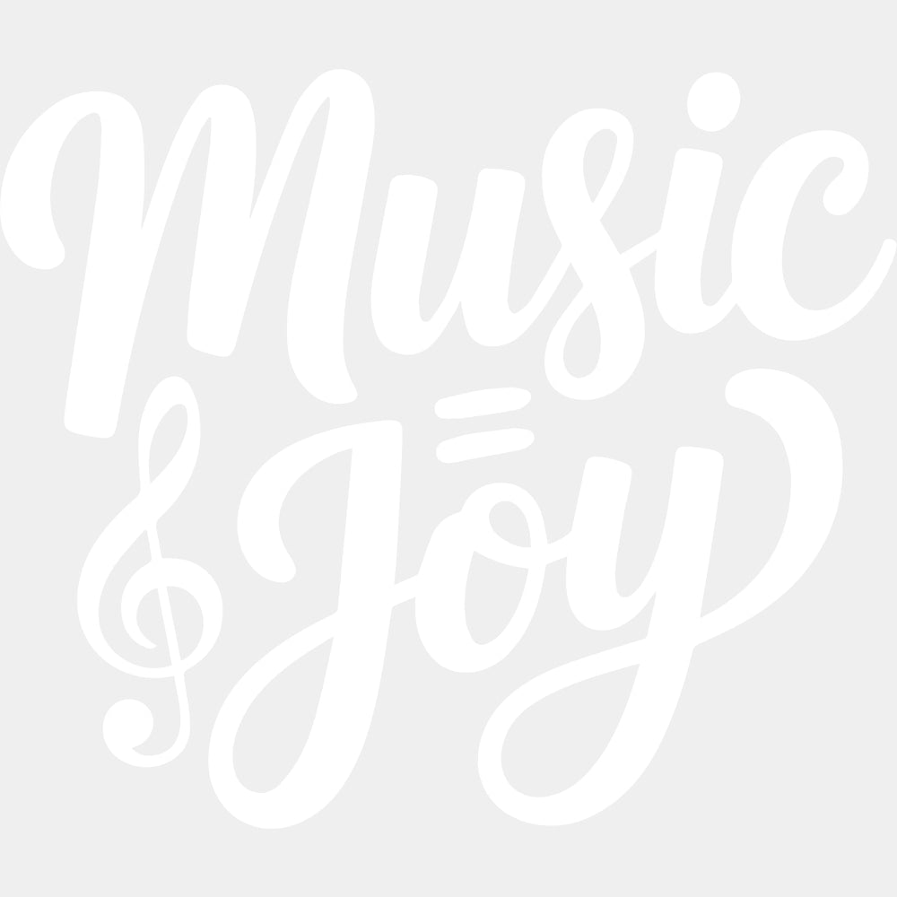 Music = Joy - Music DTF Transfers ready2transfer Light Color Design (See Imaging)