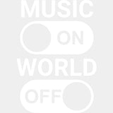 Music On, World Off - Music DTF Transfers ready2transfer Light Color Design (See Imaging)
