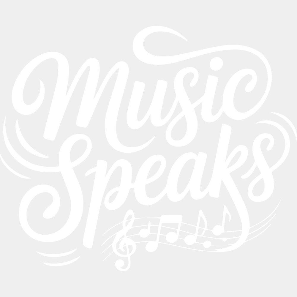 Music Speaks - Music DTF Transfers ready2transfer Light Color Design (See Imaging)