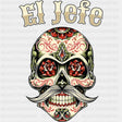 Mustache El Jefe - Day of the Dead DTF Transfers ready2transfer