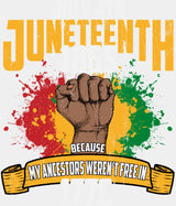 My Ancestors Weren’t Free In 1776 - Juneteenth DTF Transfer Adult Unisex - S & M (10’’) / Light Color Design (See
