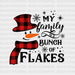 My Family Is A Bunch Of Flakes DTF Transfer ready2transfer Black