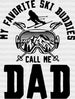 My Favorite Sky Buddies - Skiing DTF Heat Transfer ready2transfer Black