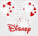 My First Disney Trip Minnie Dtf Heat Transfer Vacation Design Mickey