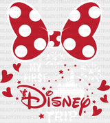 My First Disney Trip Minnie Dtf Heat Transfer Vacation Design Mickey