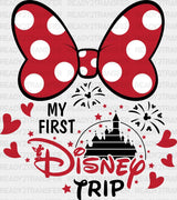 My First Disney Trip Minnie Dtf Heat Transfer Vacation Design Mickey