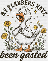 My Flabbers Have Been Gasted - Funny DTF Transfer Adult Unisex - S & M (10’’) / Dark Color Design (See Imaging)