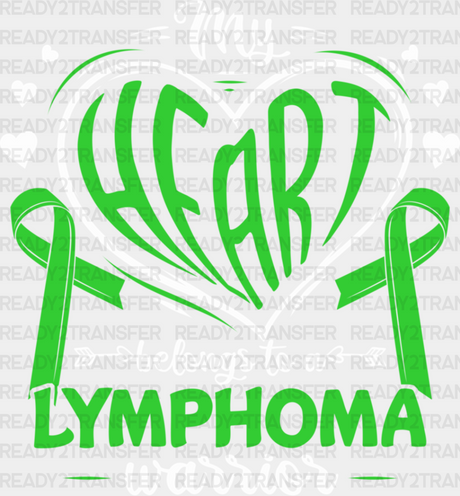 My Heart Belongs To A Warrior - Lymphoma Dtf Heat Transfer Adult Unisex S & M (10’’) / Light