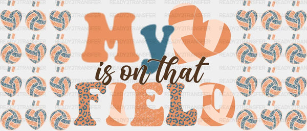 My Heart Is On That Field - Volleyball Cup Wrap UV Sticker Permanent UV DTF Decal