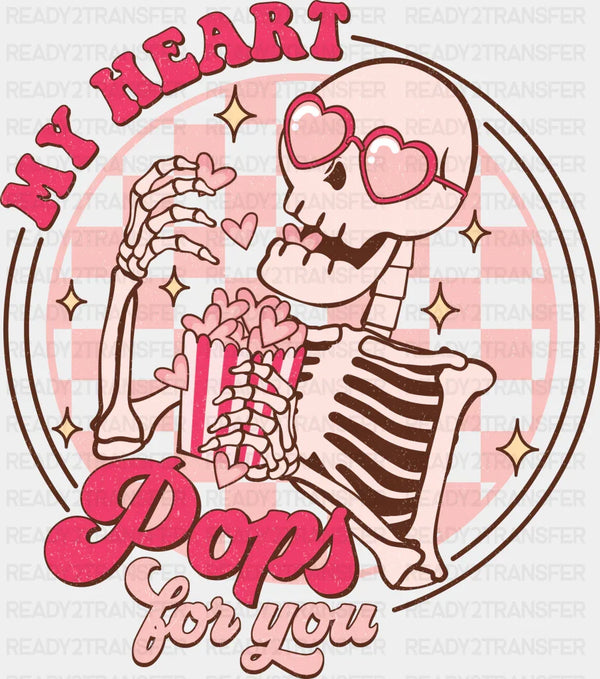 My Heart Pops For You Valentines DTF Transfer