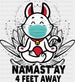 Namast'ay 4 Feet Away - Yoga DTF Heat Transfer ready2transfer Black