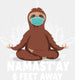 Namast'ay 6 Feet Away - Yoga DTF Heat Transfer ready2transfer White