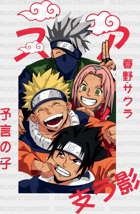 Naruto Characters Fun Design - Iron On Dtf Transfer