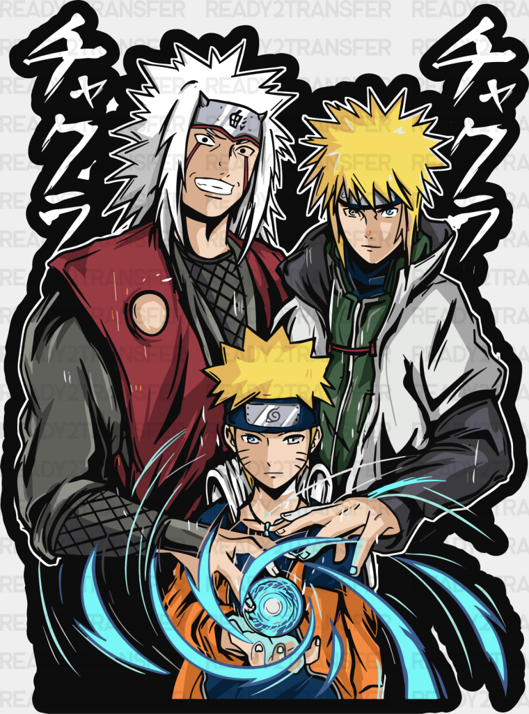 Naruto Minato And Jiraiya - Iron On Dtf Transfer