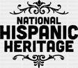 National Hispanic Heritage B&W - Hispanic Heritage Month DTF Transfer Adult Unisex - S & M (10’’) / Dark Color Design