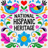 National Hispanic Heritage Otomi Style - Hispanic Heritage Month DTF Transfer Adult Unisex - S & M (10’’) / Dark Color