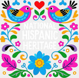 National Hispanic Heritage Otomi Style - Hispanic Heritage Month DTF Transfer Adult Unisex - S & M (10’’) / Light Color