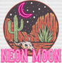 Neon Moon Western Design - Dtf Transfers