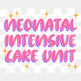 Neonatal Intensive Care Unit, B&W Checkered - NICU Nurse DTF Transfers ready2transfer Light Color Design (See Imaging)