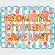 Neonatal Intensive Care Unit, Blue & White Stripes - NICU Nurse DTF Transfers ready2transfer
