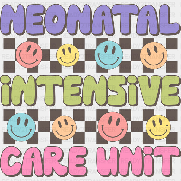 Neonatal Intensive Care Unit, Colorful Smileys - NICU Nurse DTF Transfers