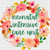Neonatal Intensive Care Unit, Flower Bouquet - NICU Nurse DTF Transfers ready2transfer