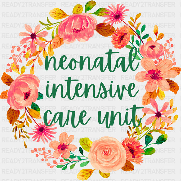 Neonatal Intensive Care Unit, Flower Bouquet - NICU Nurse DTF Transfers