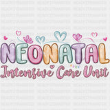 Neonatal Intensive Care Unit, Pastel Colors - NICU Nurse DTF Transfers ready2transfer
