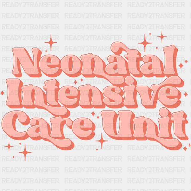 Neonatal Intensive Care Unit, Pink Stars - NICU Nurse DTF Transfers ready2transfer