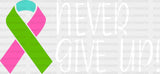 Never Give Up - Metastatic Breast Cancer Dtf Transfer Adult Unisex S & M (10’’) / Light Color