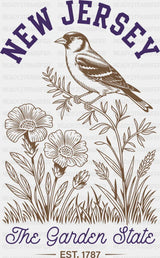 New Jersey The Garden State - States & Cities DTF Transfer