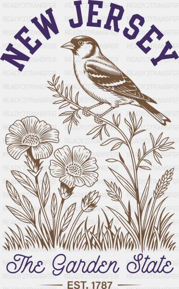 New Jersey The Garden State - States & Cities DTF Transfer