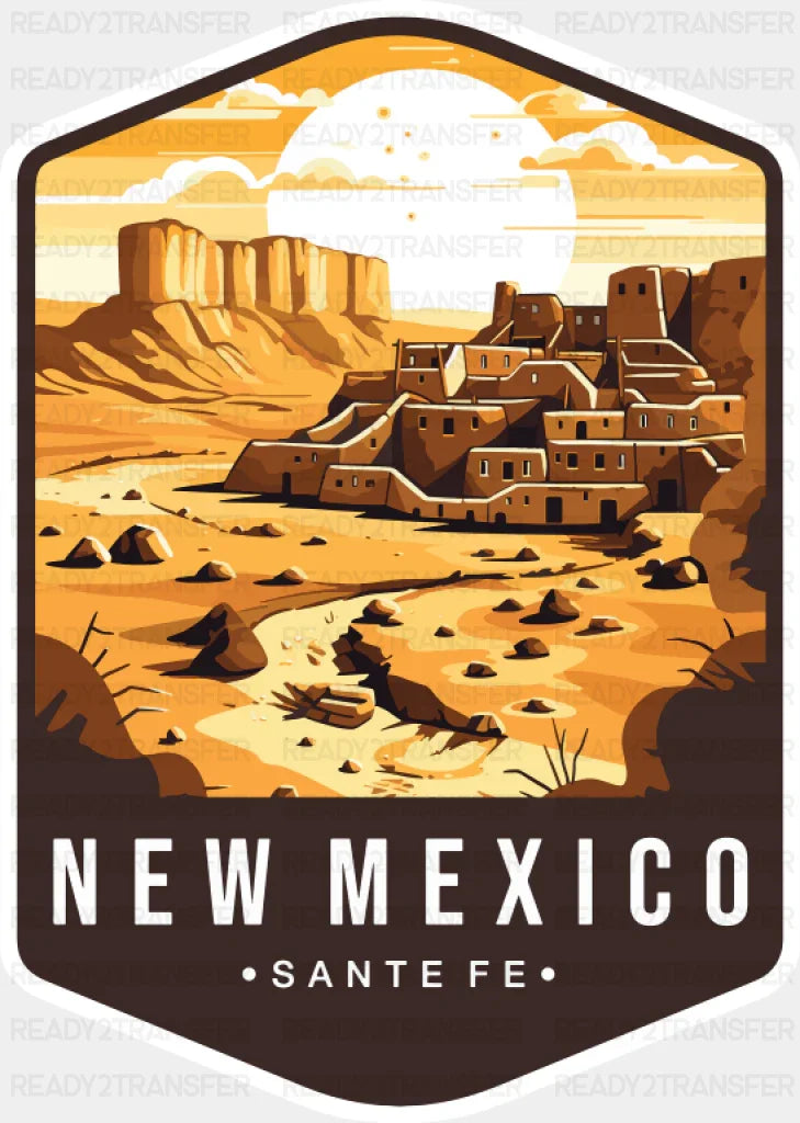 New Mexico Santa Fe - States & Cities DTF Transfer