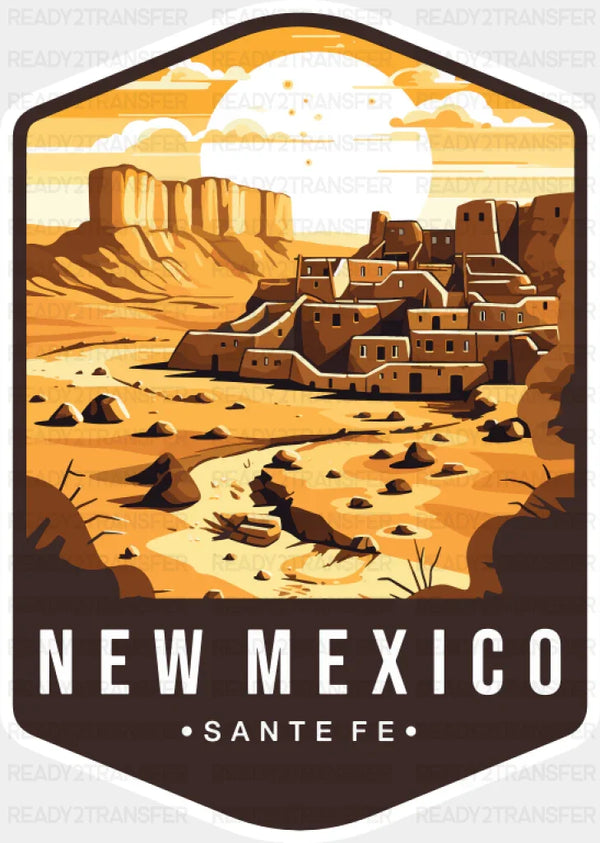New Mexico Santa Fe - States & Cities DTF Transfer