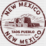 New Mexico Taos Pueblo - States & Cities DTF Transfer