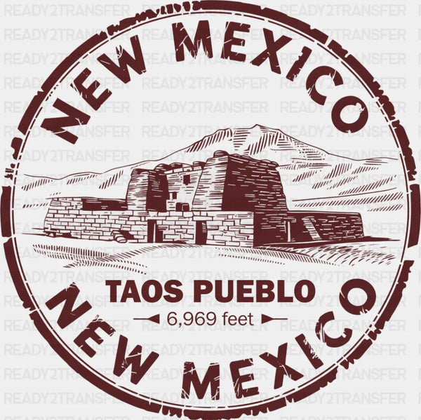 New Mexico Taos Pueblo - States & Cities DTF Transfer