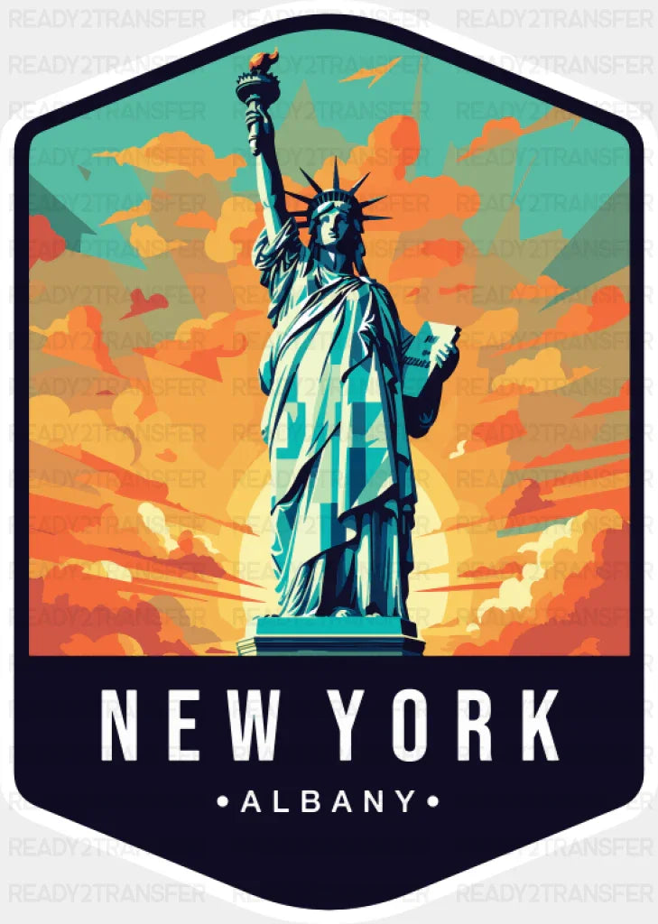 New York Albany - States & Cities DTF Transfer