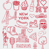 New York Black & Red - States & Cities DTF Transfer ready2transfer Red Color Design (See Imaging)