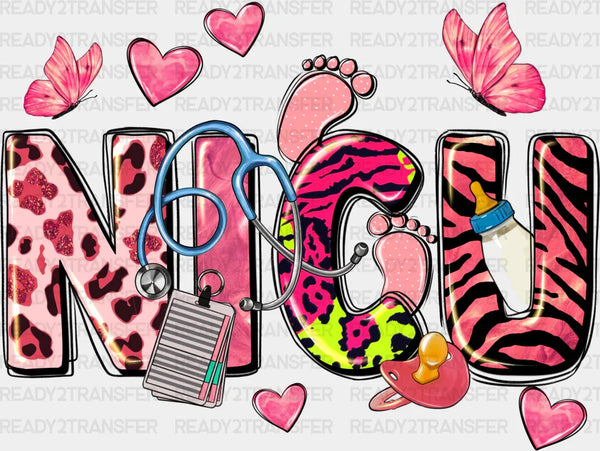 NICU Butterflies And Hearts Design - NICU DTF Transfers